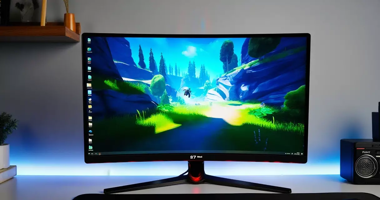 MSI MAG 274QRF QD E2 27-inch 1440p gaming monitor on a desk
