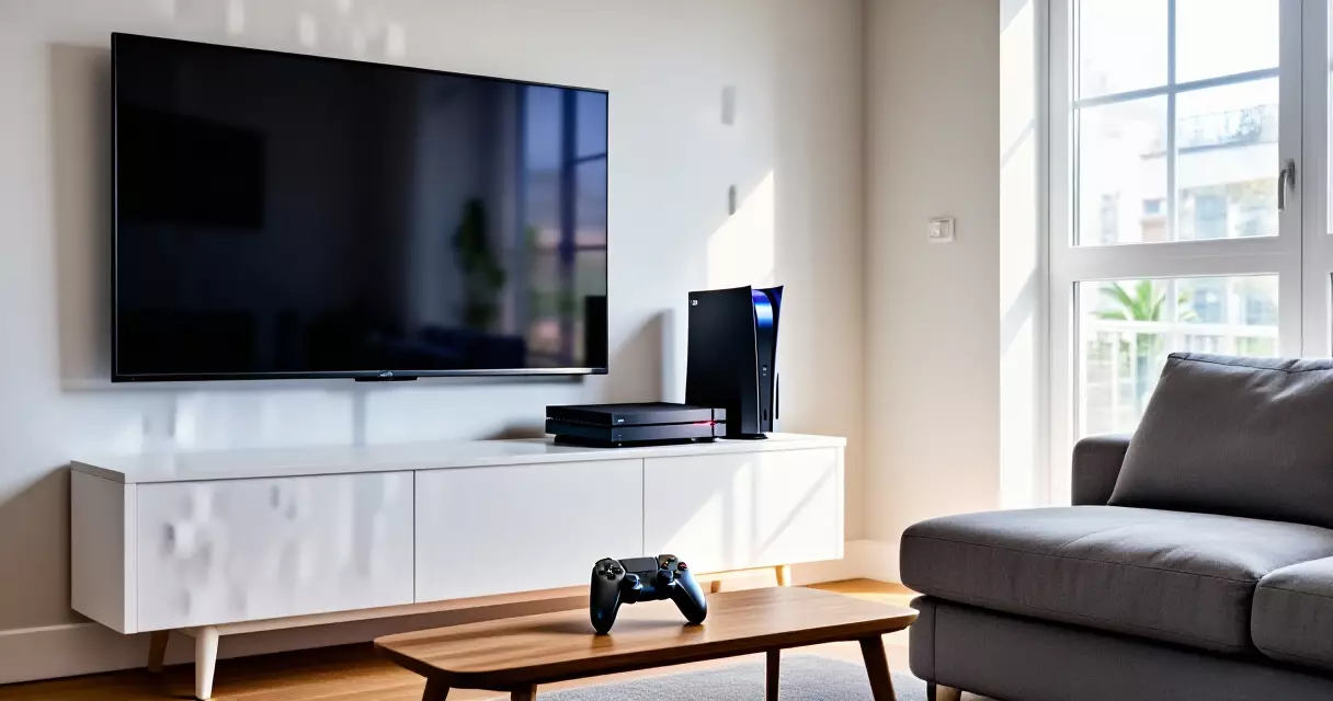 Xbox console setup in a modern living room entertainment gaming environment
