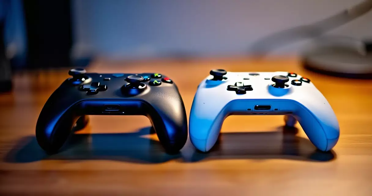 Xbox and PlayStation controllers compared side by side for multiplayer gaming