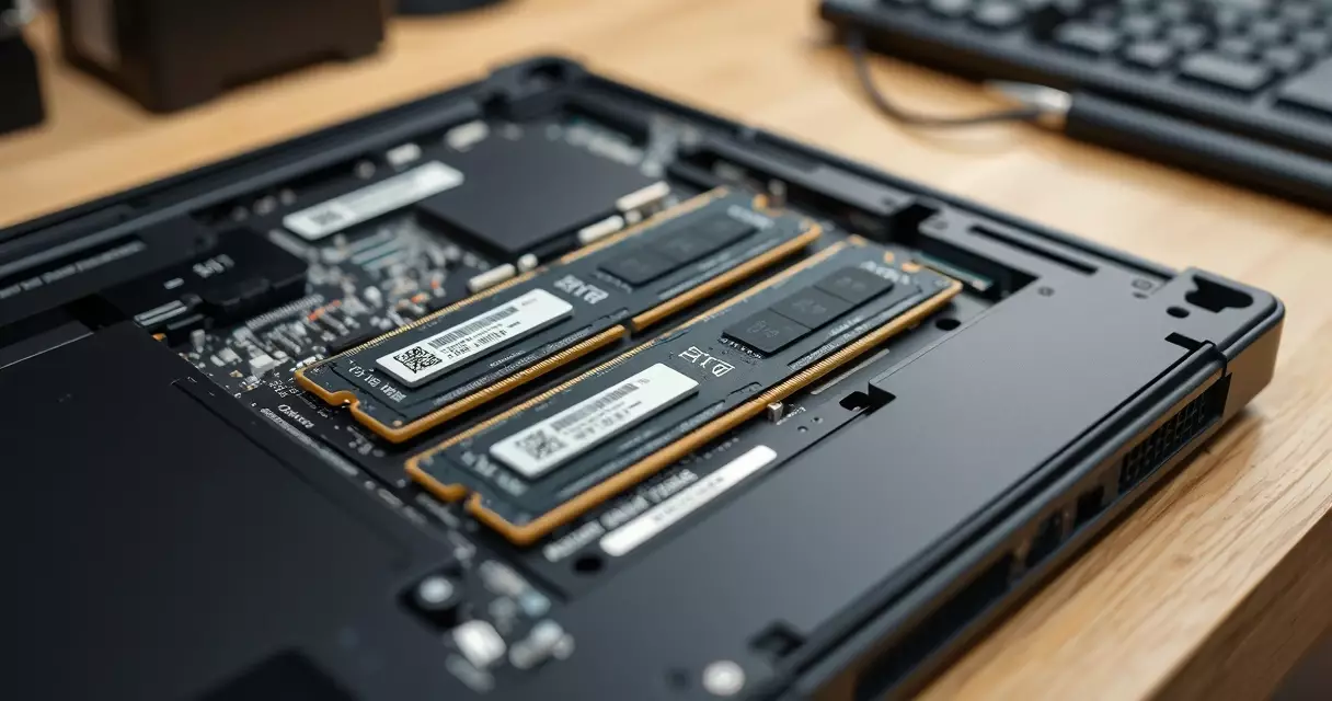 Installing SO-DIMM memory modules in an open gaming laptop