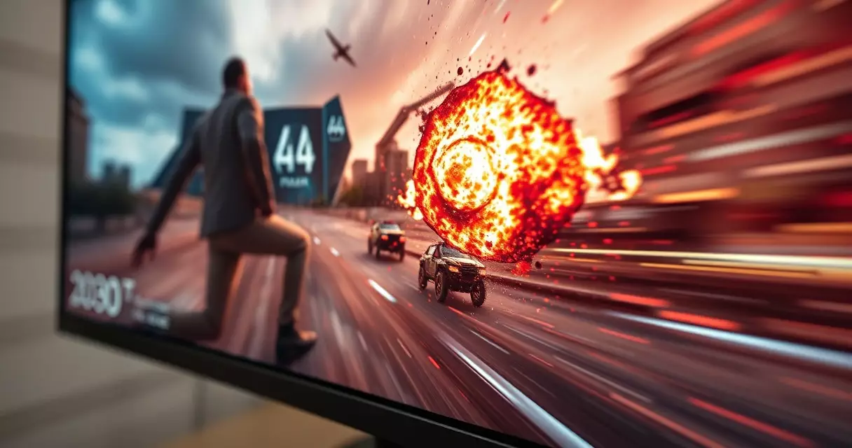 High refresh rate gaming display showing graphics