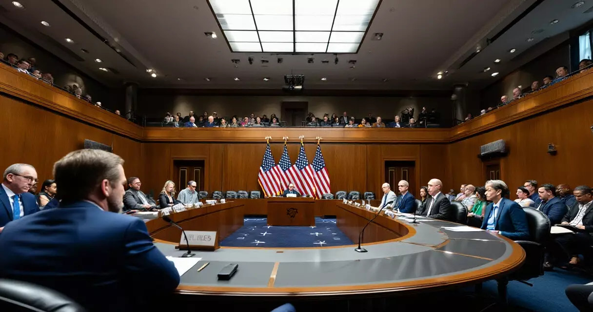 U.S. Senate hearing room where gaming platform investigations are conducted