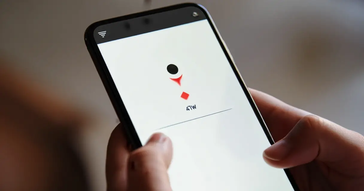 Hands holding a smartphone during an age verification check for interactive entertainment
